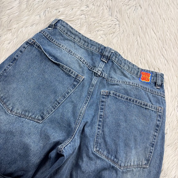 Empyre Men's Unisex 32 Medium Wash Baggy Jeans Drawstring Street Urban Skater - Picture 8 of 8